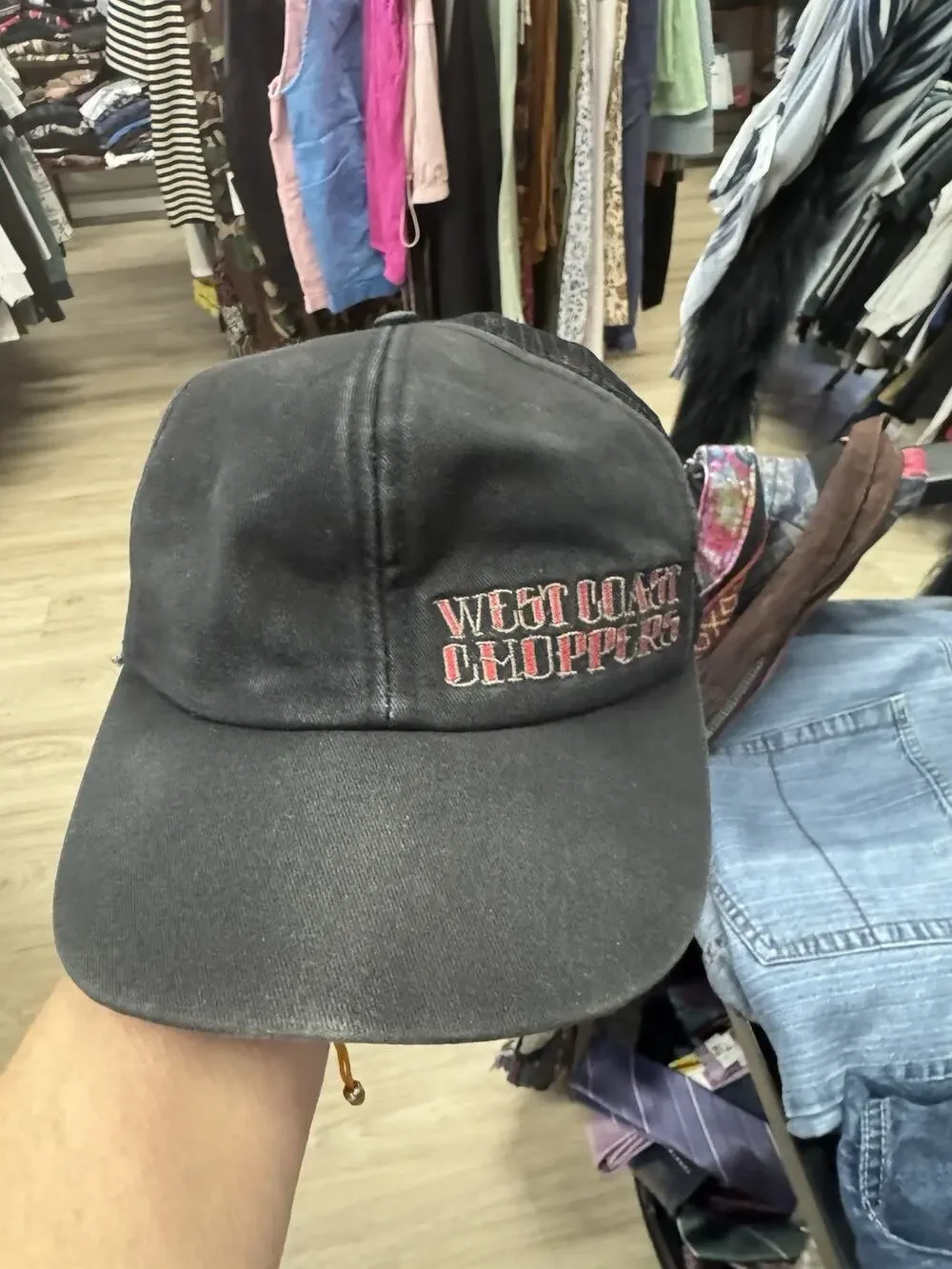 West Coast Choppers Black Men's Adjustable Baseball Cap One Size Biker/ 2000’s